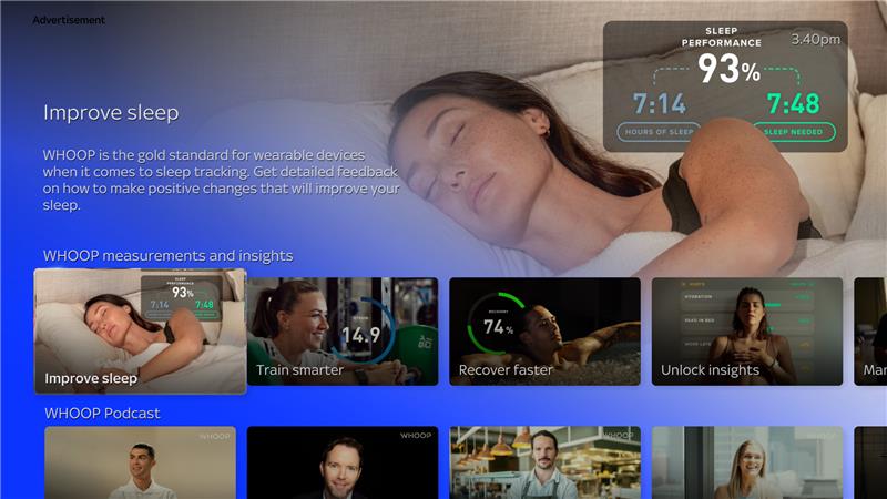 Whoop Language WHOOP and Sky Voice Activated Advertising - TAM Ireland